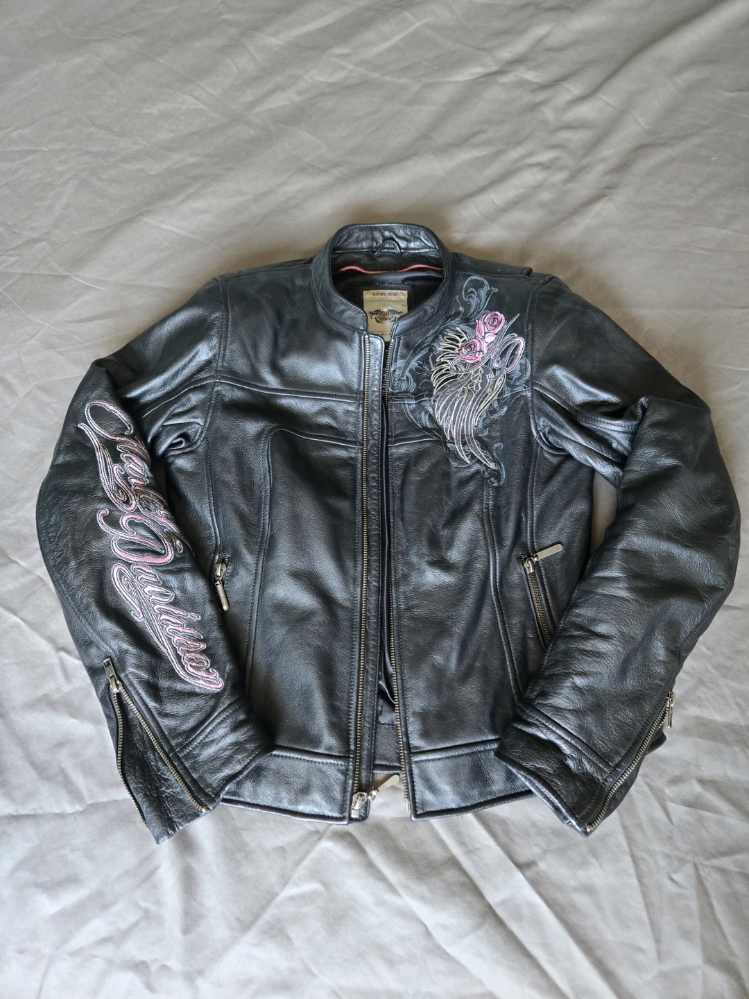 Harley-Davidson Women's Leather Jacket with Embroidery