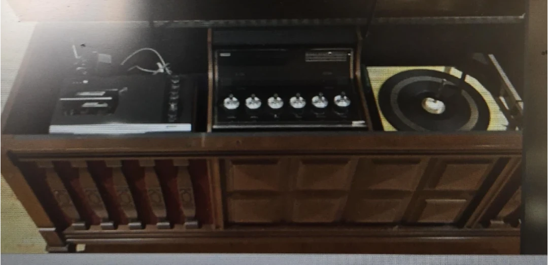 Heavy antique  record console