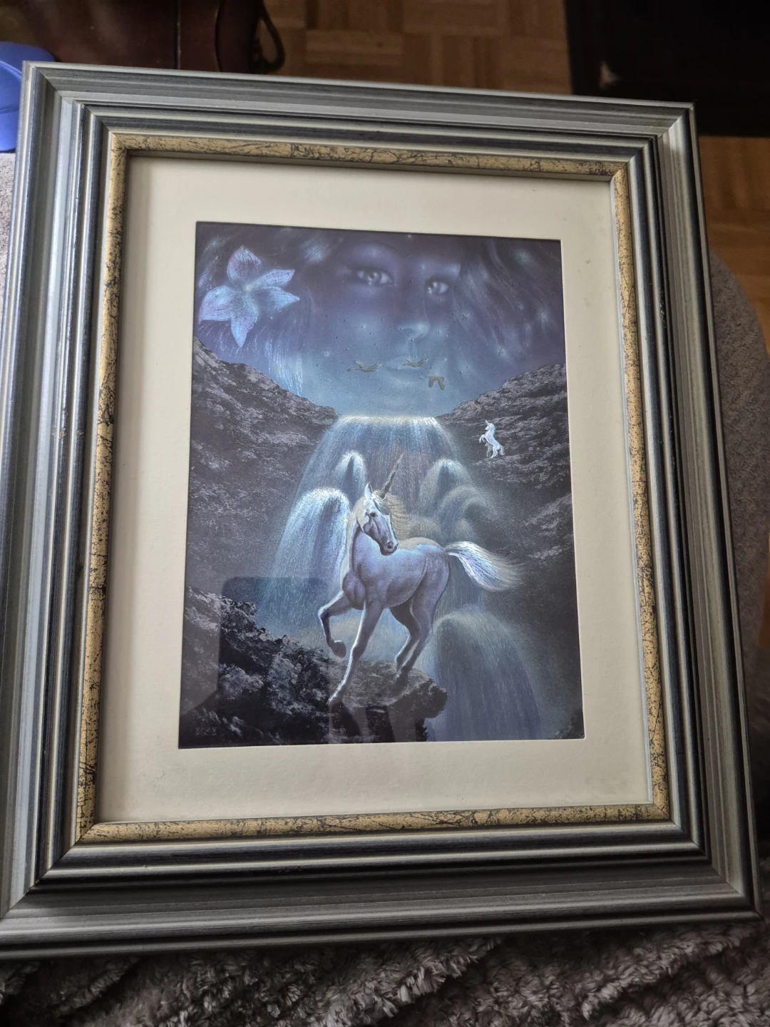 Framed Unicorn Waterfall Art Print - photo 2