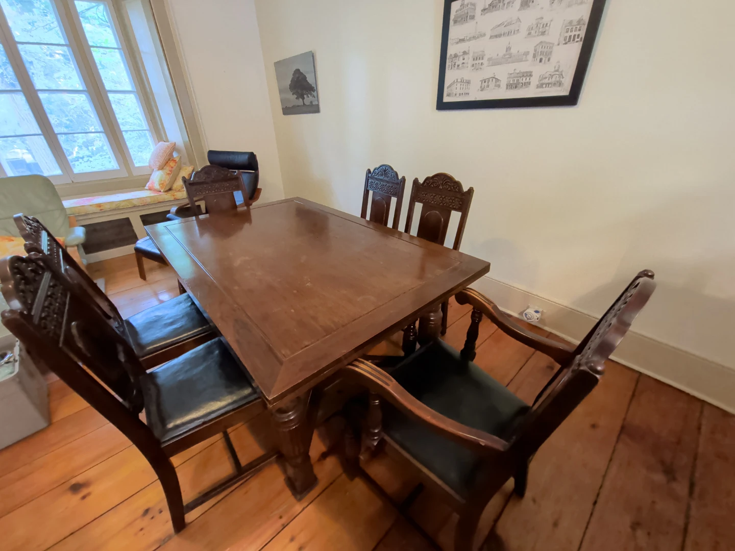 Wooden Dining Table and Chairs Set - photo 3