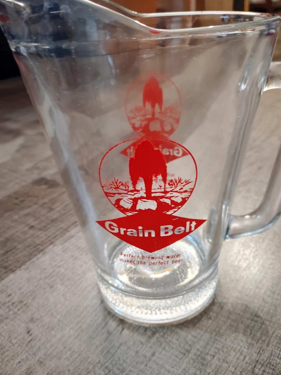Grain Belt Beer Glass Pitcher