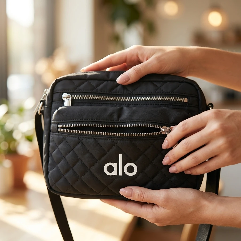 Alo Yoga Black Quilted Crossbody Bag - photo 2