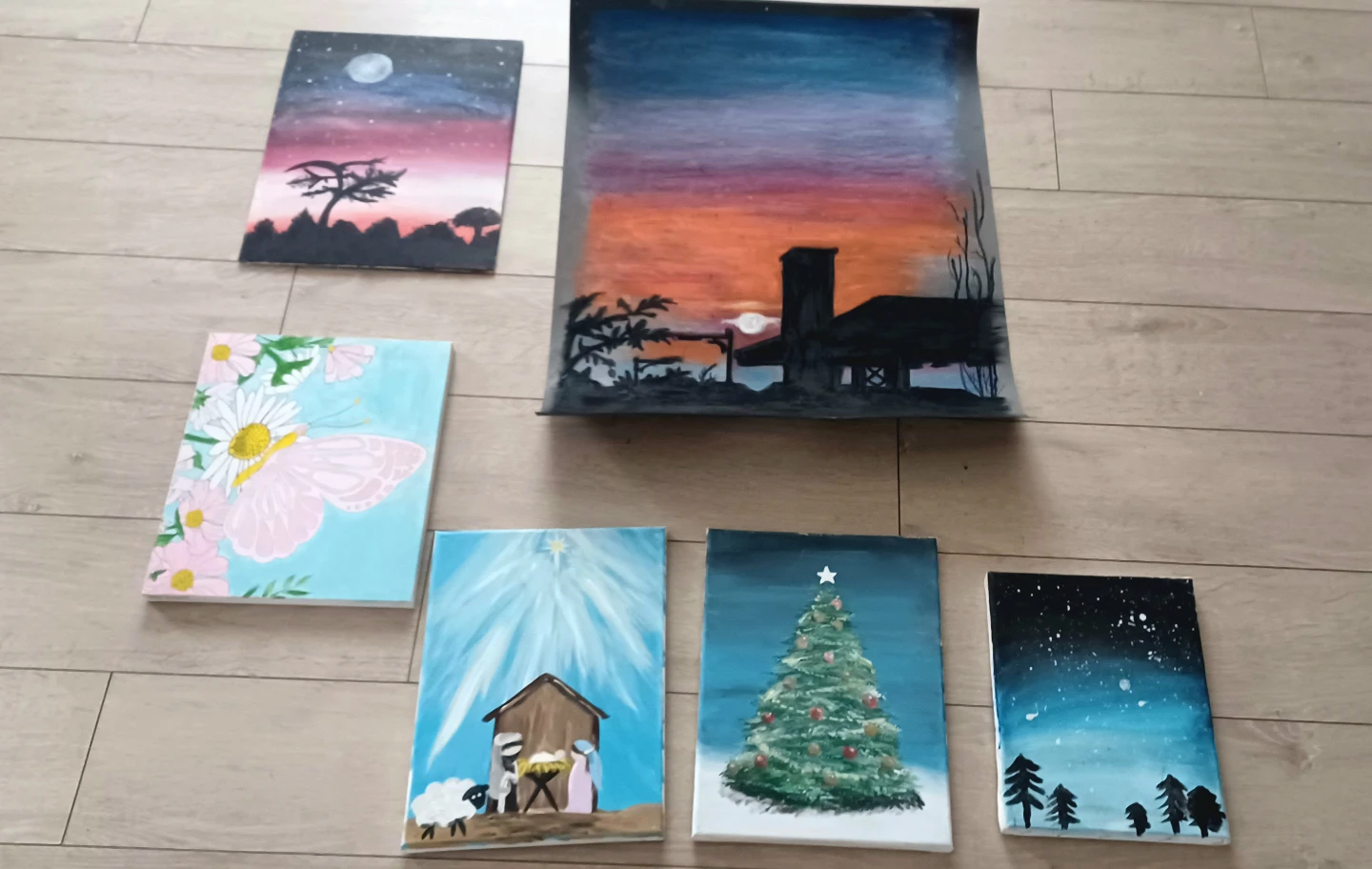 Assorted Hand-Painted Canvases - photo 2
