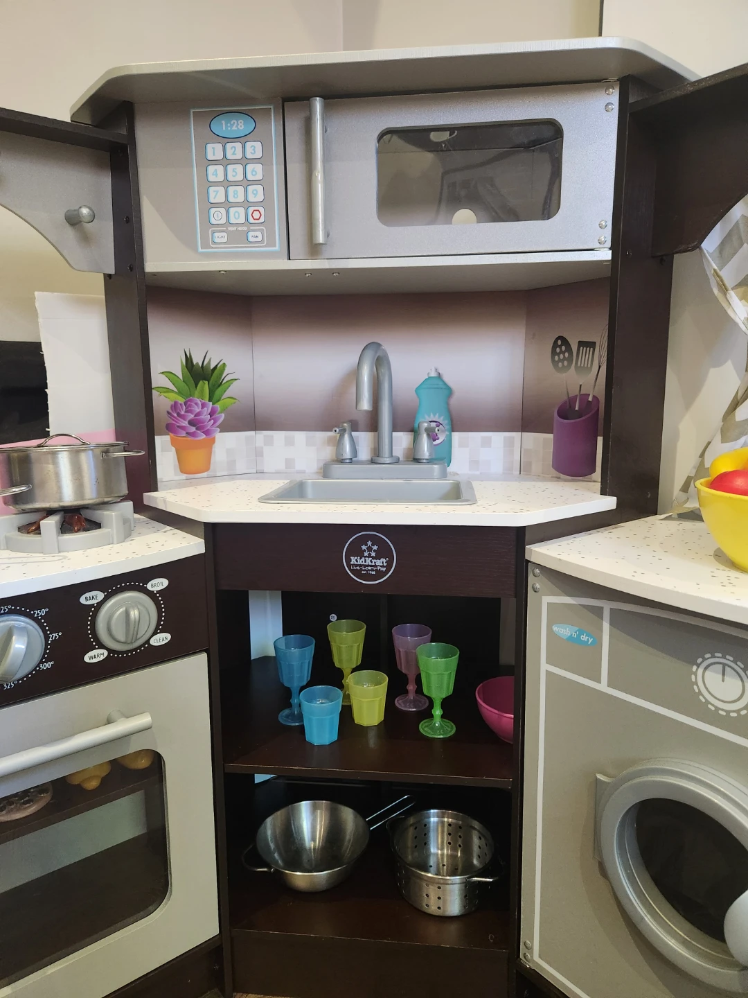 KidKraft Wooden Play corner  Kitchen with Accessories - photo 3