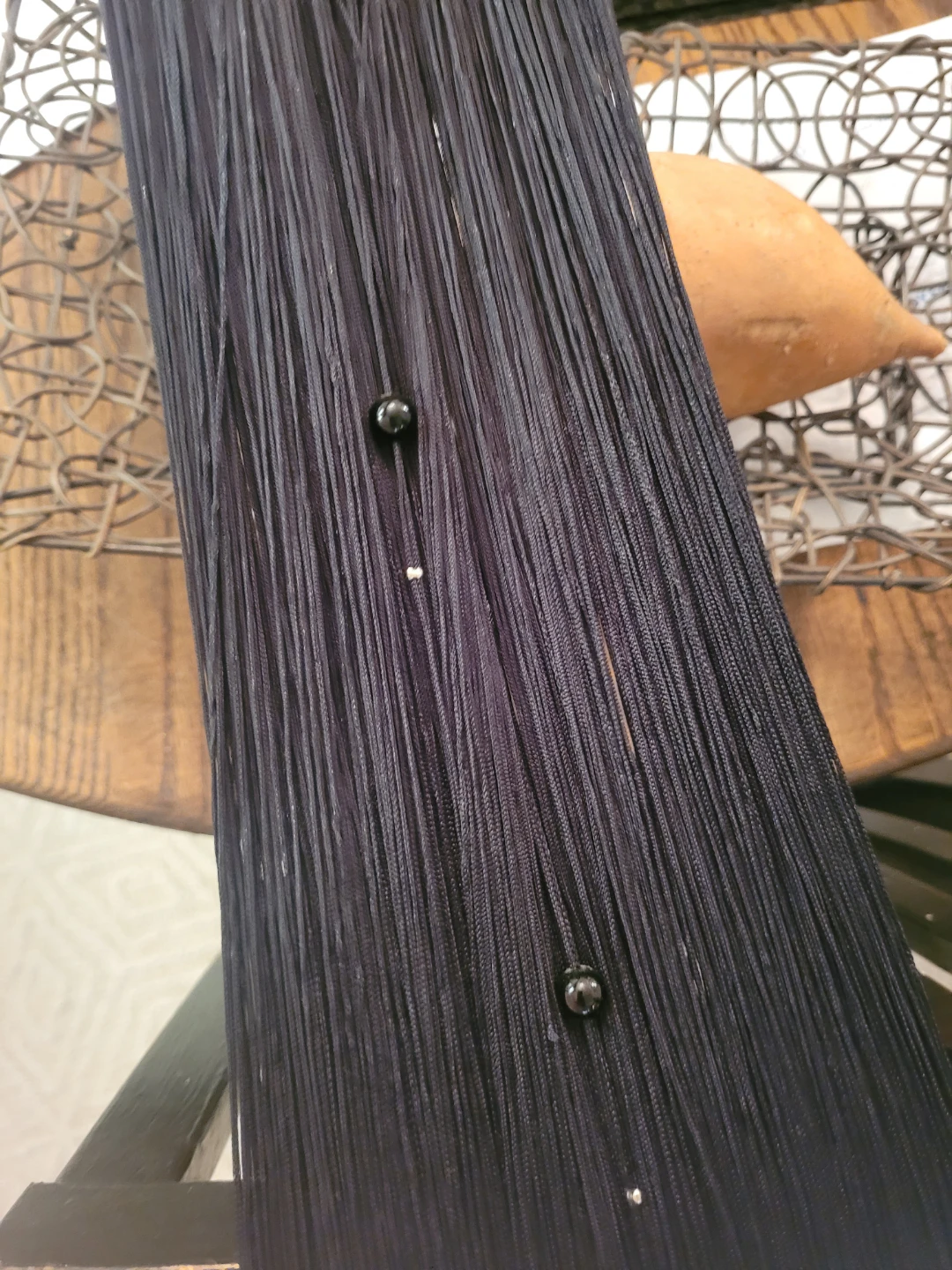 Black Beaded String Curtain - photo 4
