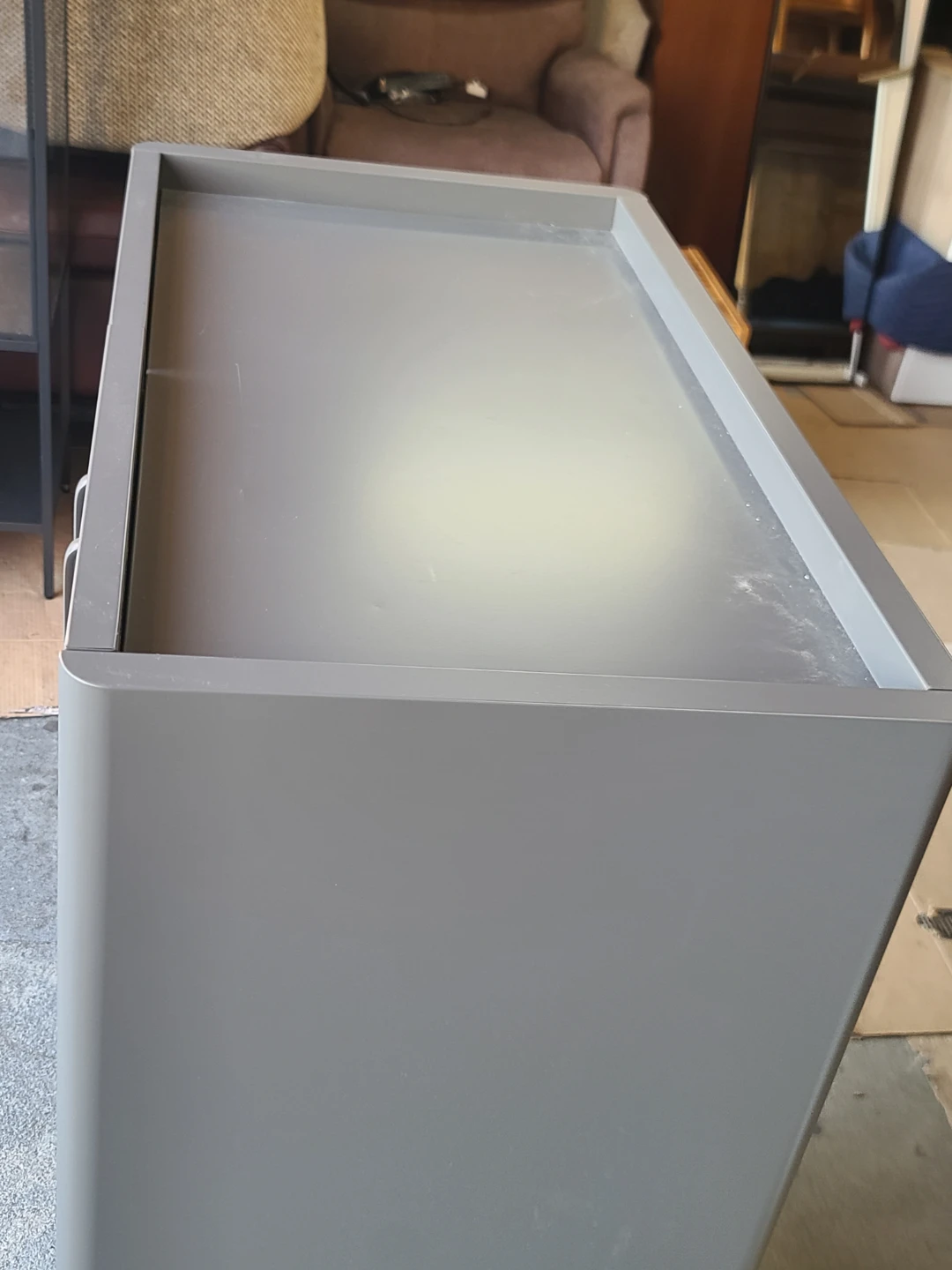 Grey Metal Storage Cabinet with Doors and Drawers - photo 5