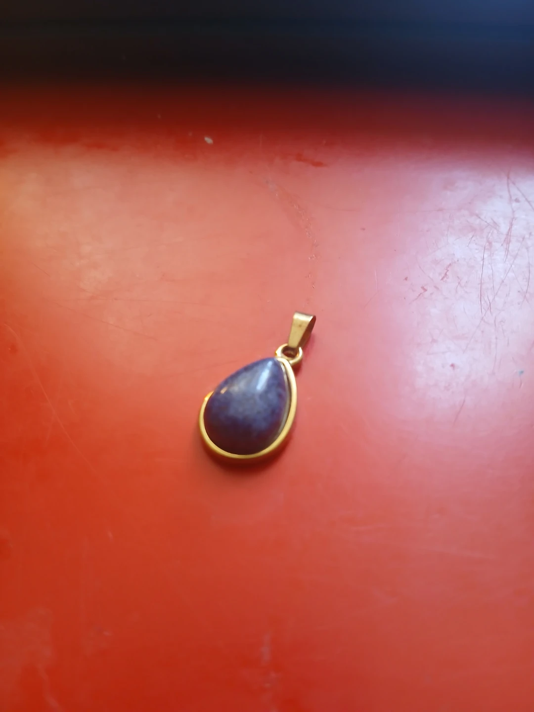 Blue Crystal Teardrop Pendant - photo 2