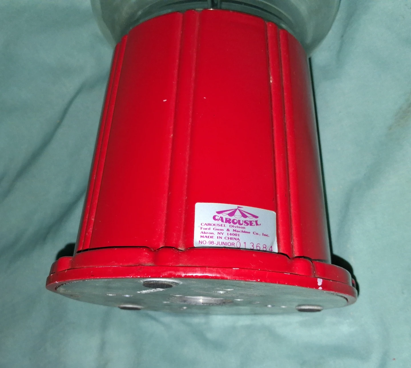 Vintage Look Red Carousel Gumball Machine Takes Quarters - photo 4
