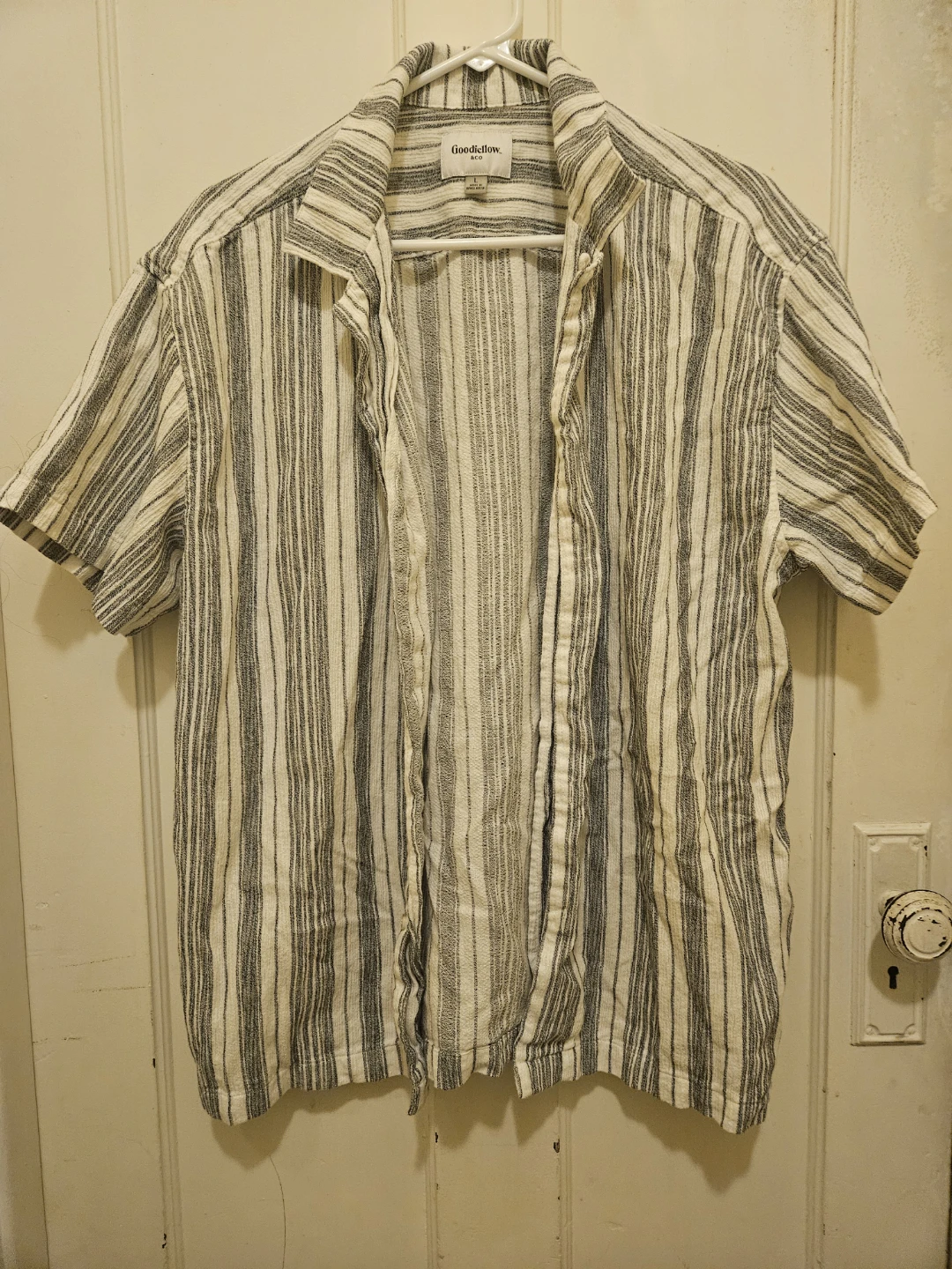 Goodfellow & Co. Striped Short Sleeve Button-Up Shirt - Size L - photo 2