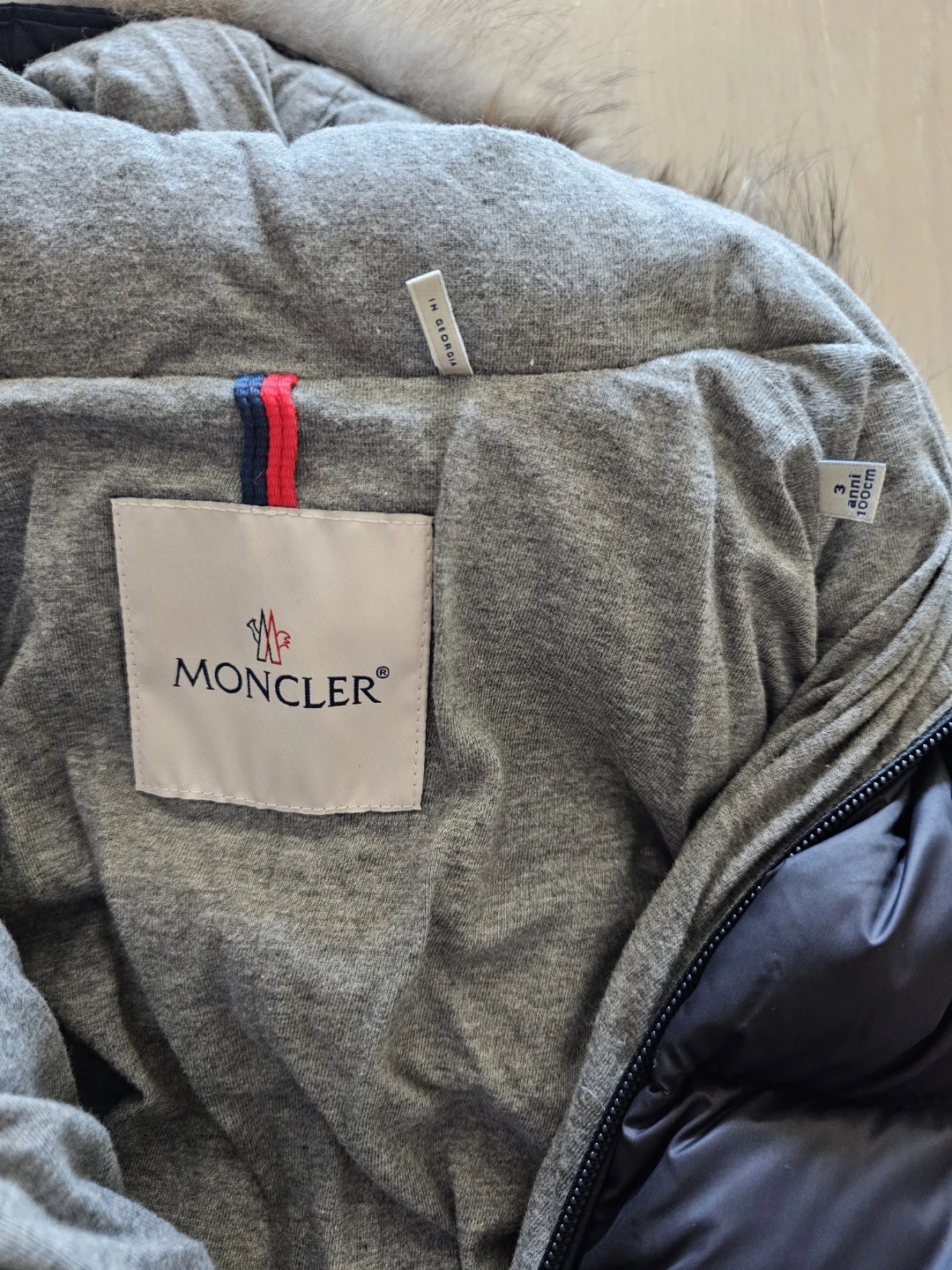 Moncler Kids Snowsuit Bady Fur Hood 3y - photo 2