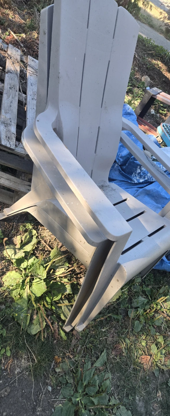 Plastic Adirondack Chair - Beige FREE DELIVERY - photo 2