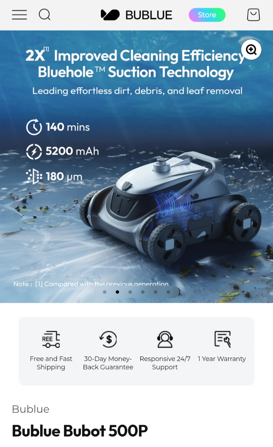 Bublue Pool Robot Vacuum