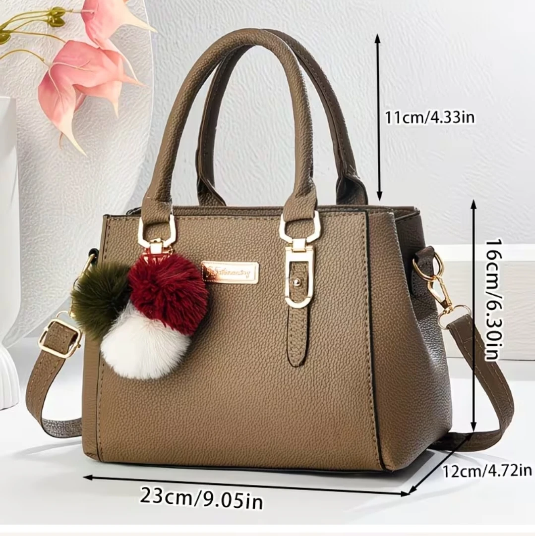Dark Pink Lala Bag with Pom-Pom - photo 2