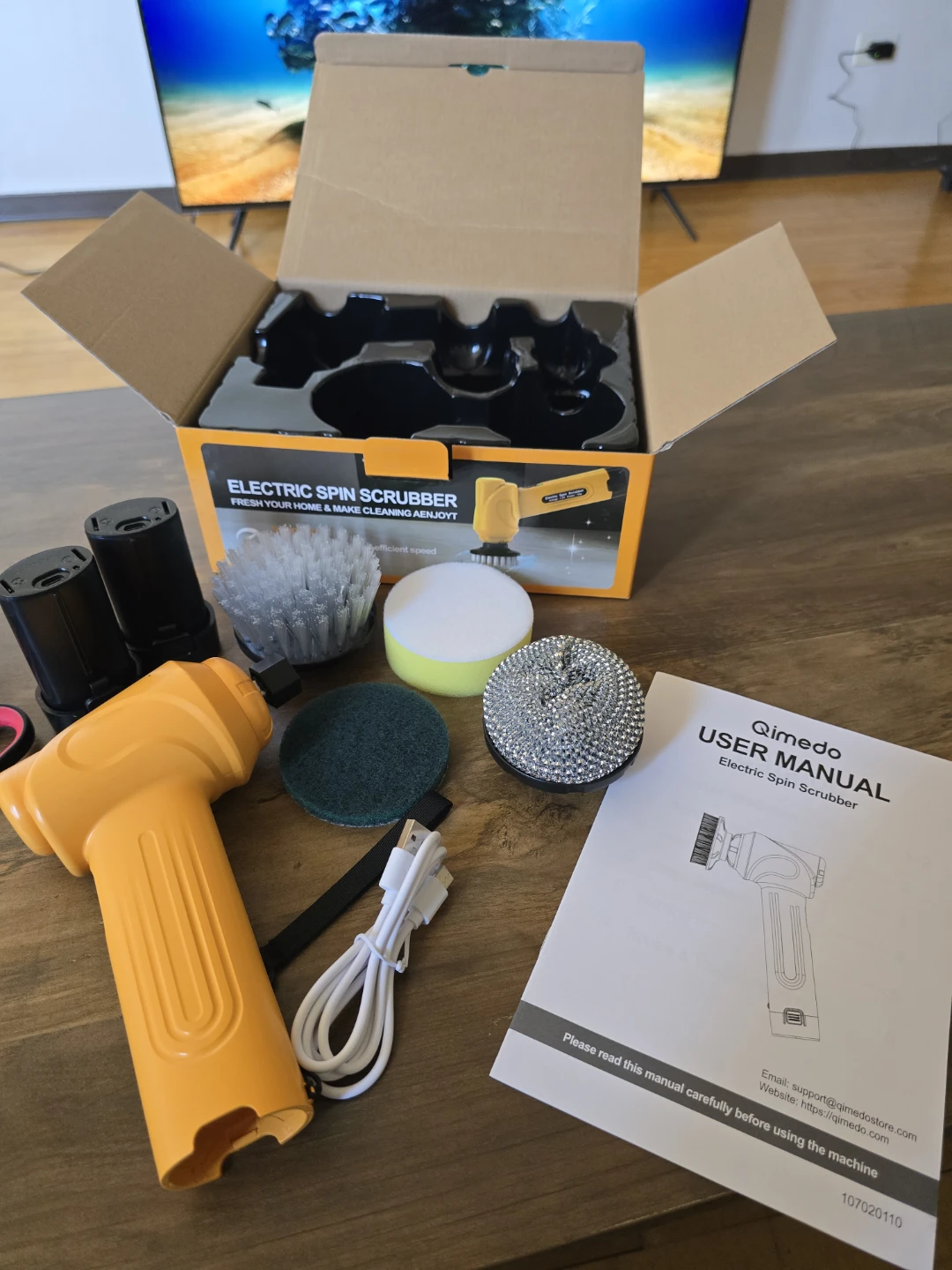 Qimedo Electric Spin Scrubber 5-in-1 Cleaning Brush