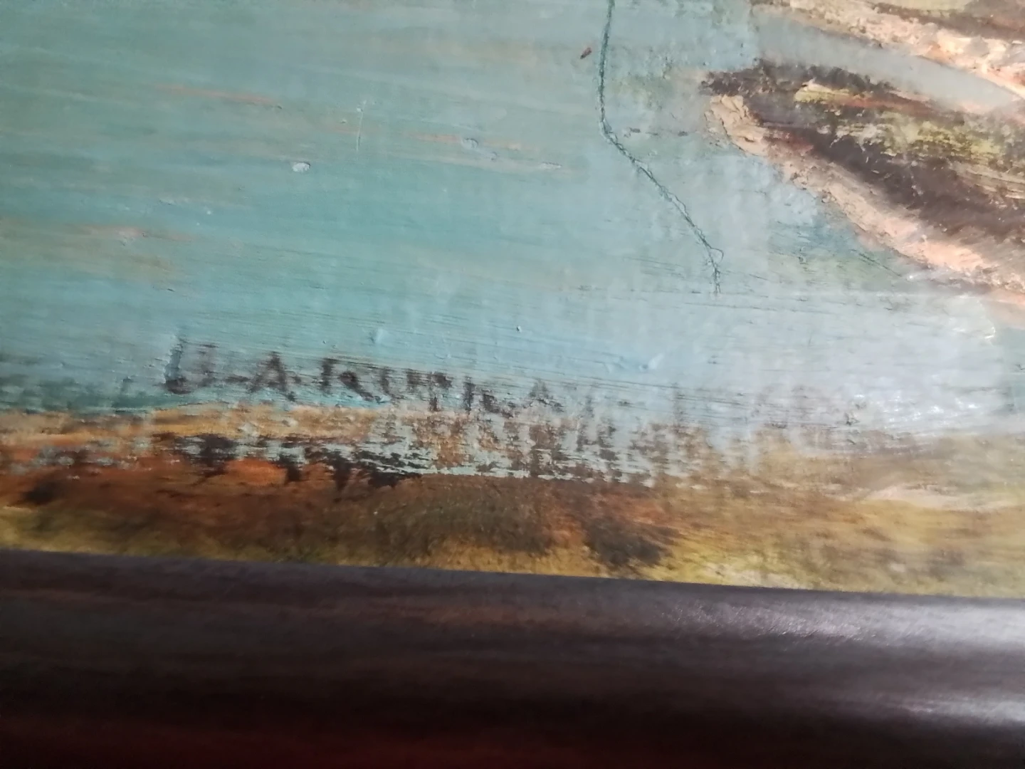 Vintage 1968 Mid-Century Landscape Oil – Signed J.A. Rupkay - photo 4