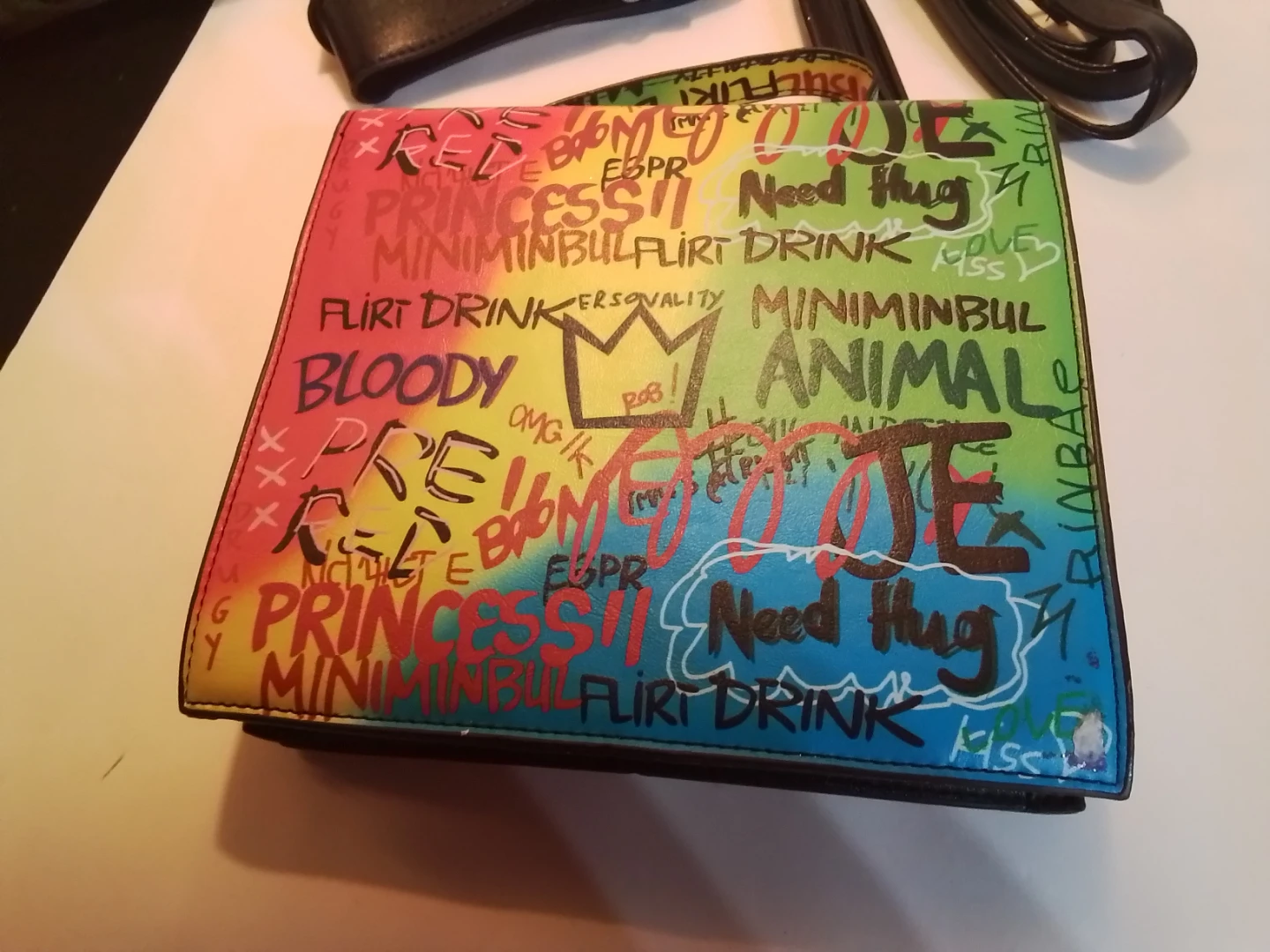 Graffiti Print Crossbody Bag - photo 5