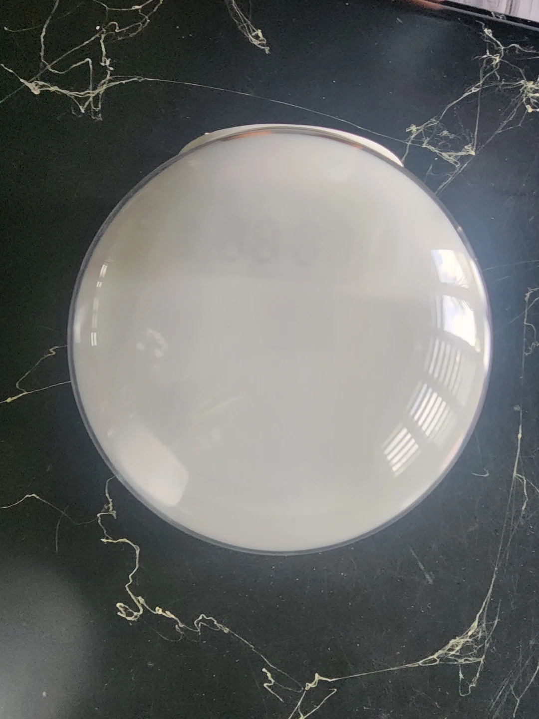 White Globe Alarm Clock with USB Ports