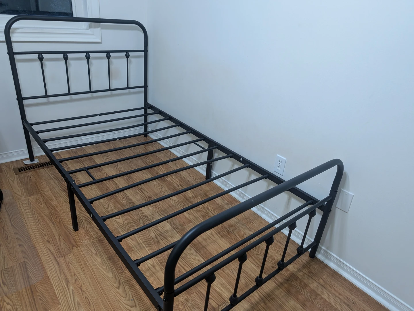 Black Metal Twin Bed Frame - photo 2
