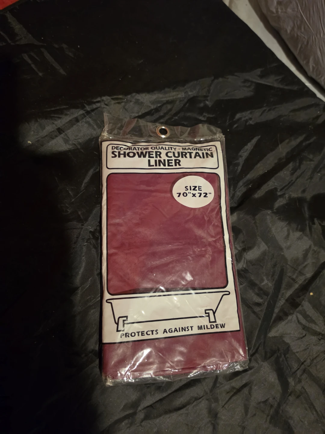 Magnetic Shower Curtain Liner - Burgundy 70"x72"