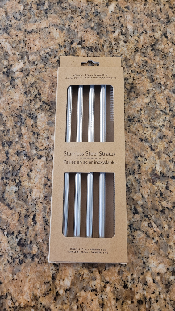 Fenigo Stainless Steel Straws with Cleaning Brush - BNIB