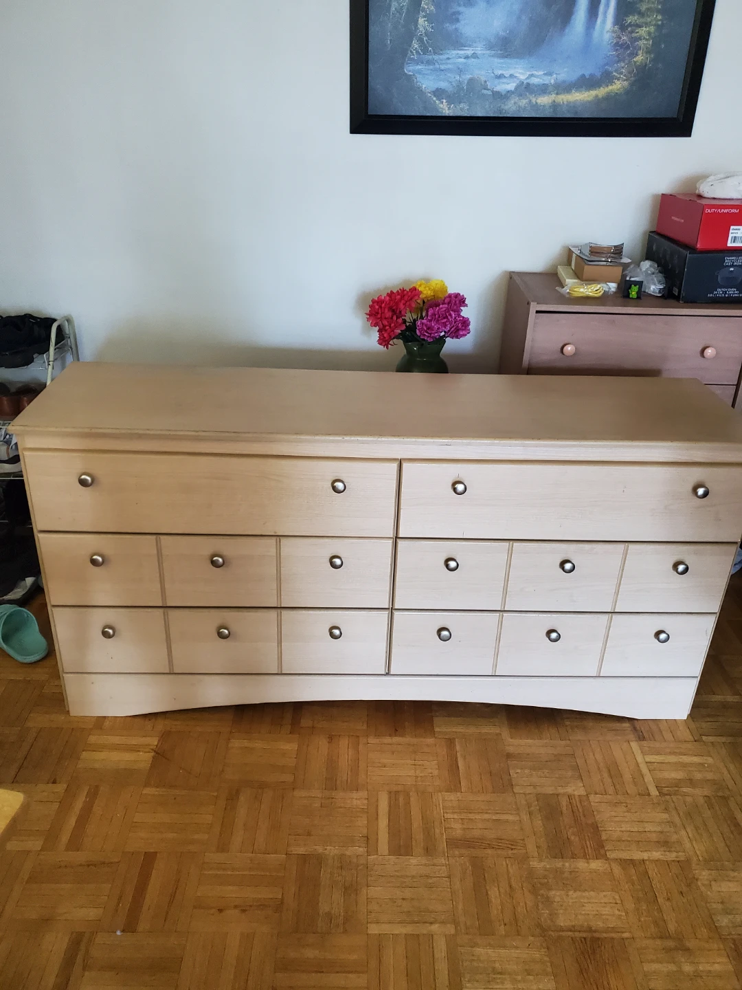 Light Wood Dresser with 6 Drawers (BRICK)