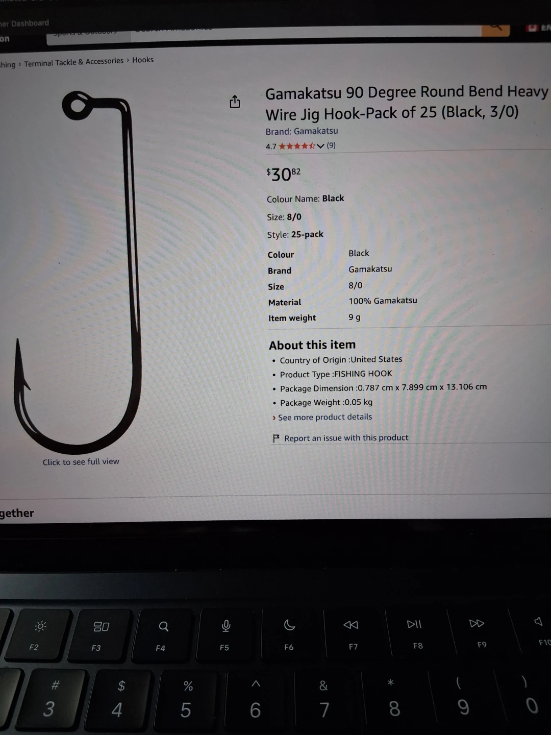 Gamakatsu 90 Jig Hook Heavy Wire Round Bend 25pc 2/0 - photo 3