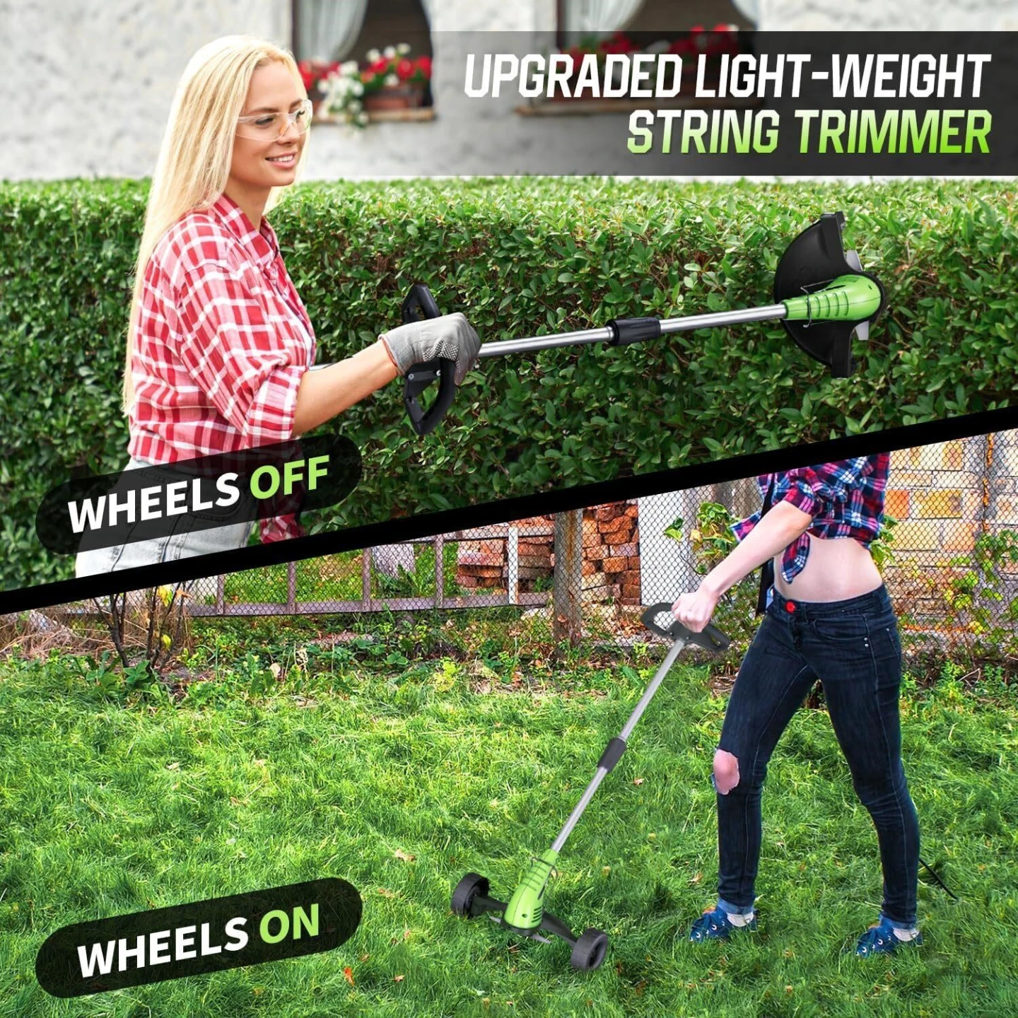 Green Cordless String Trimmer - photo 2