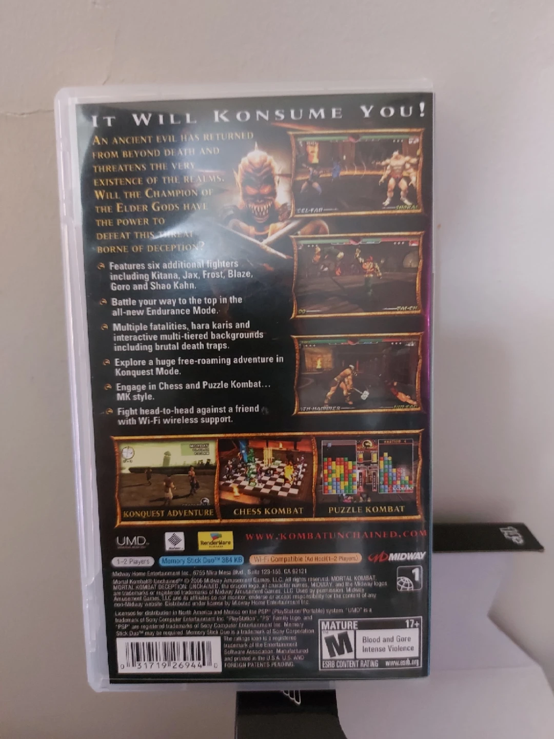 Mortal Kombat Unchained PSP Game - photo 3