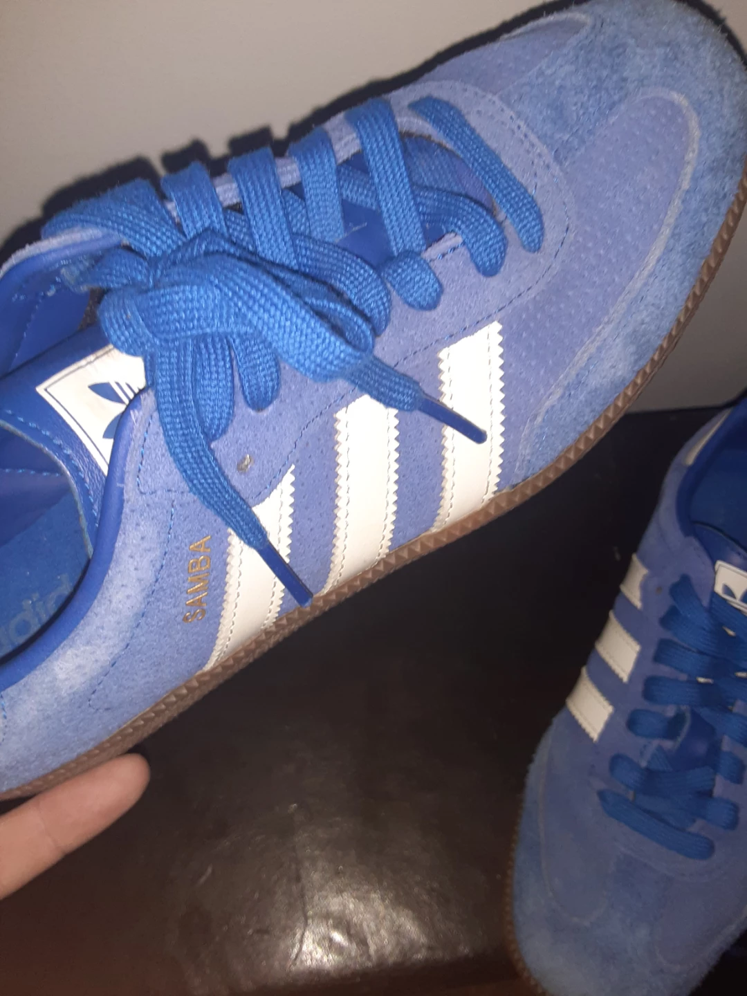 Adidas Samba blue suede sneakers - photo 4
