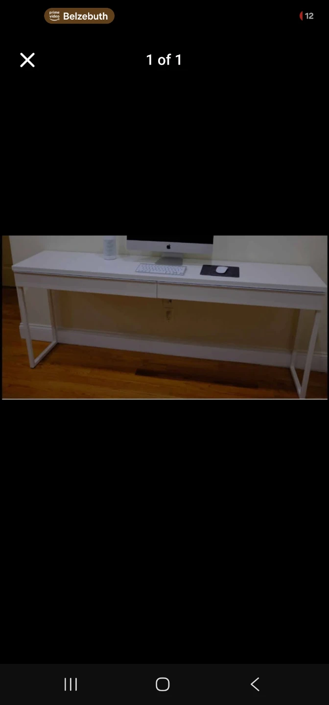 White Console Table with Drawers