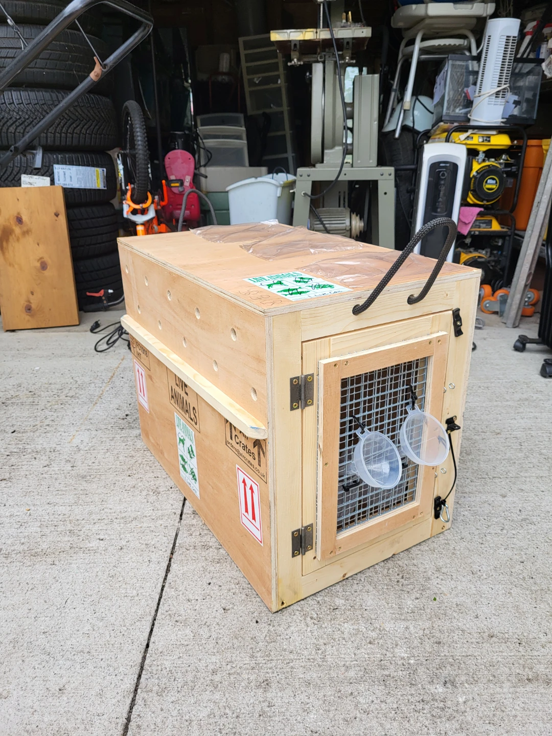 Wooden Pet Shipping Crate
