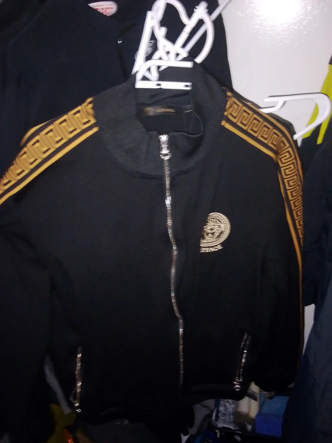 Versace Black Track Pants with Gold Medusa Logo - photo 5