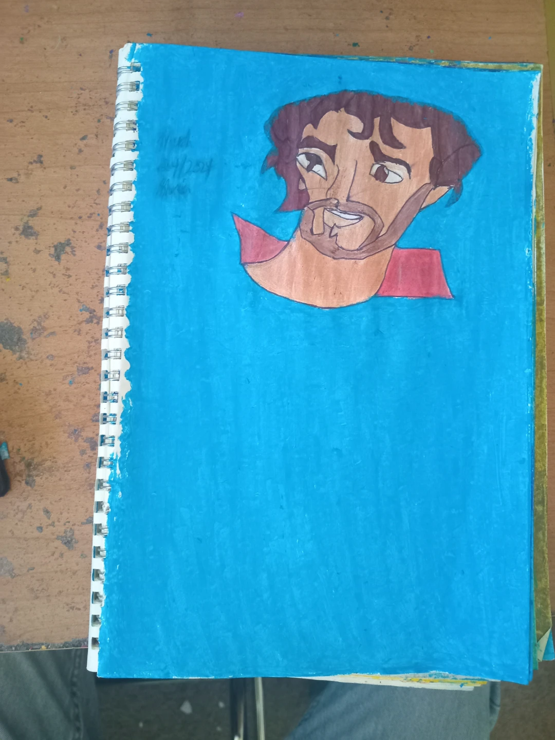 Blue Background: Famous Character Drawing - photo 4