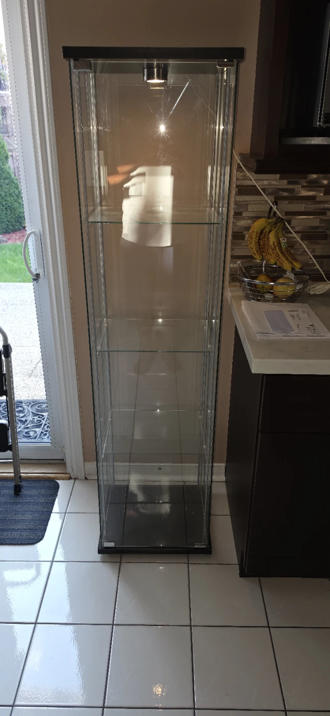 Tall Glass Display Cabinet with Light