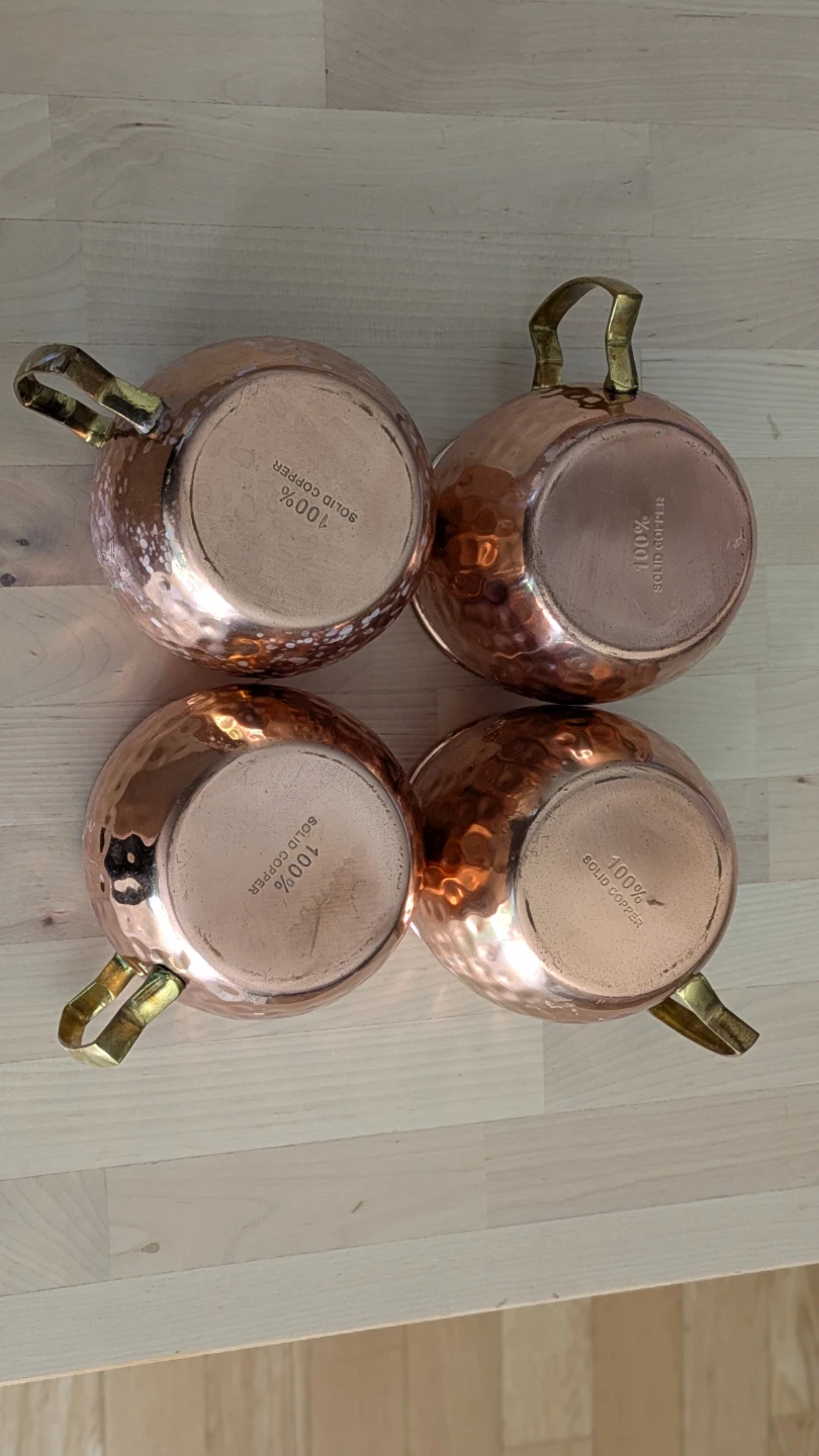 Set of 4 Hammered Copper Mugs - photo 3