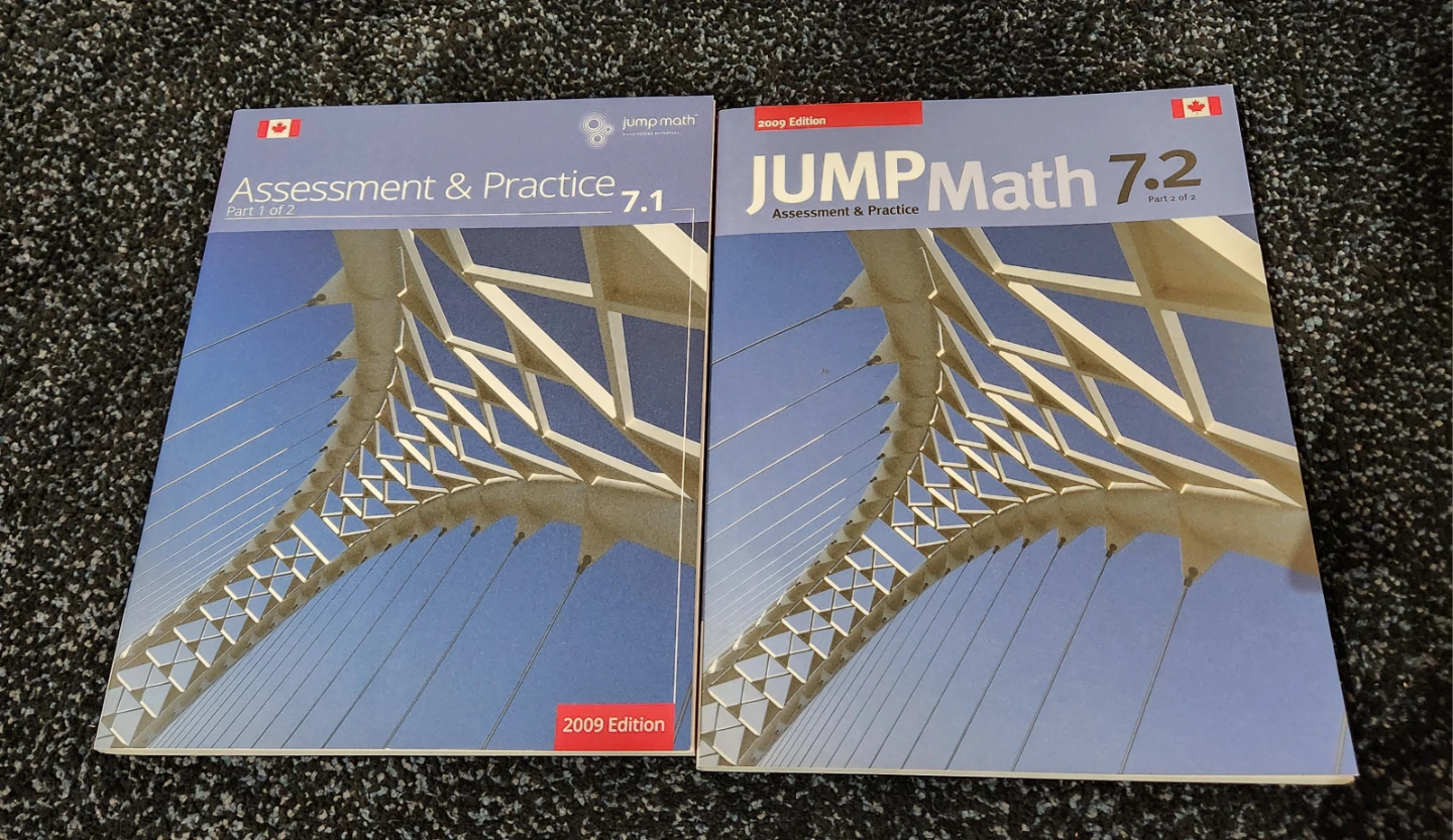 JUMP Math Assessment & Practice Books 7.1 & 7.2