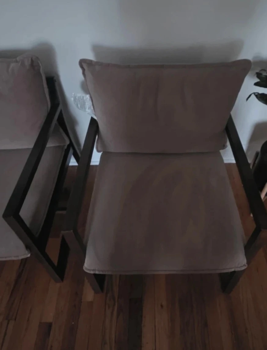 Accent Chair with Velvet Cushions