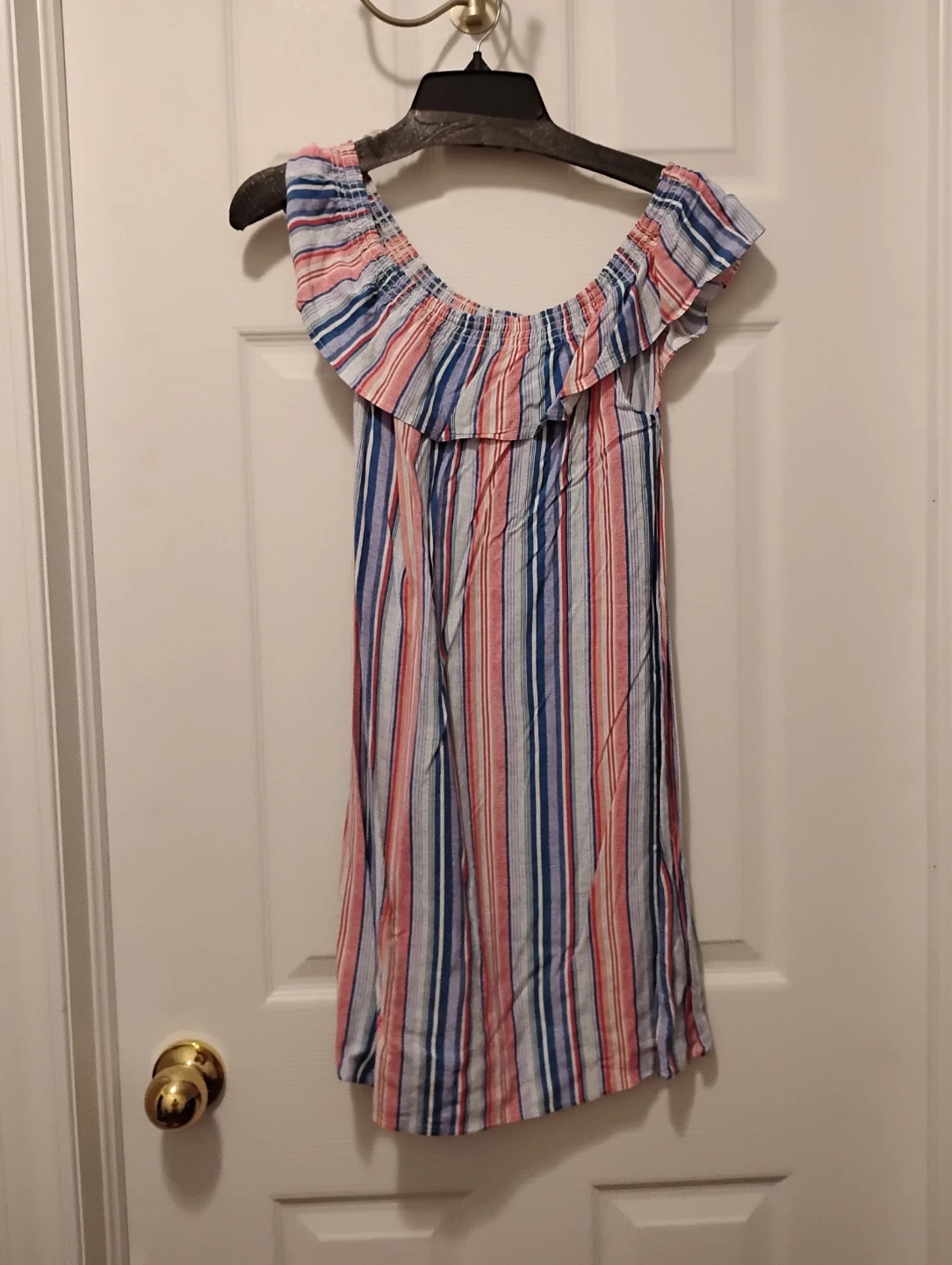 Striped Off-the-Shoulder Dress