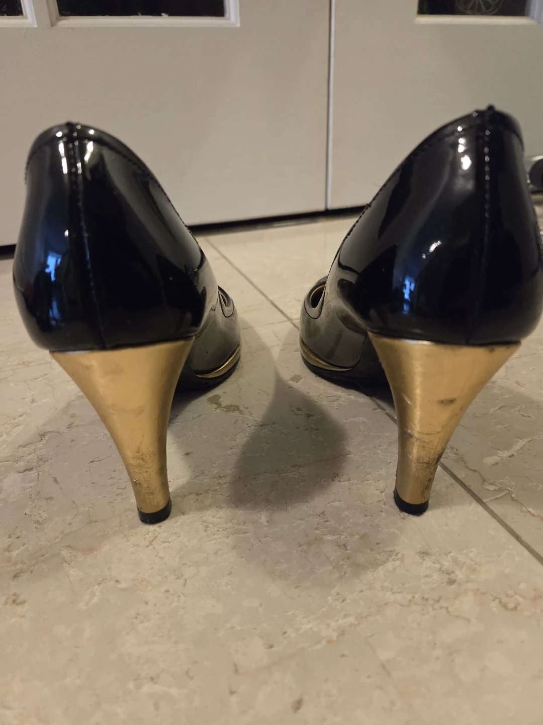 Black Heels with Gold accents (245mm/size 7.5) - photo 2