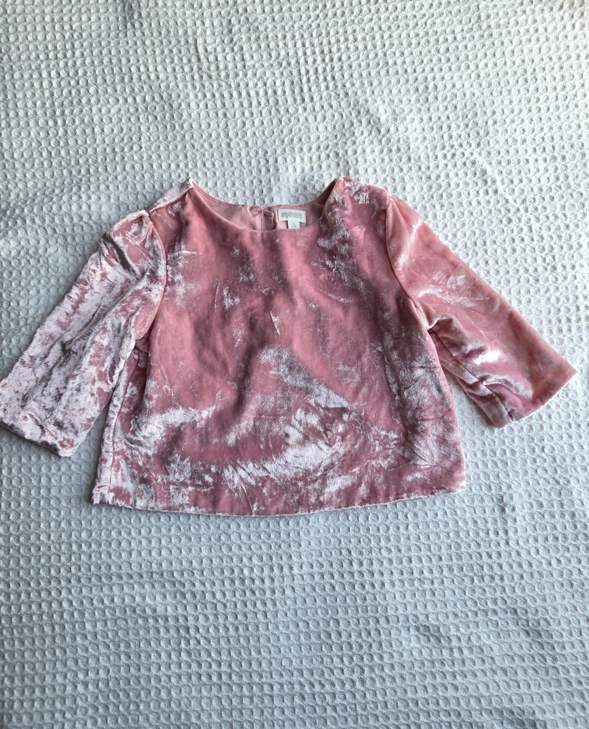 Gymboree Girls Pink Velvet Crop Top Size S (5-6) NWOT