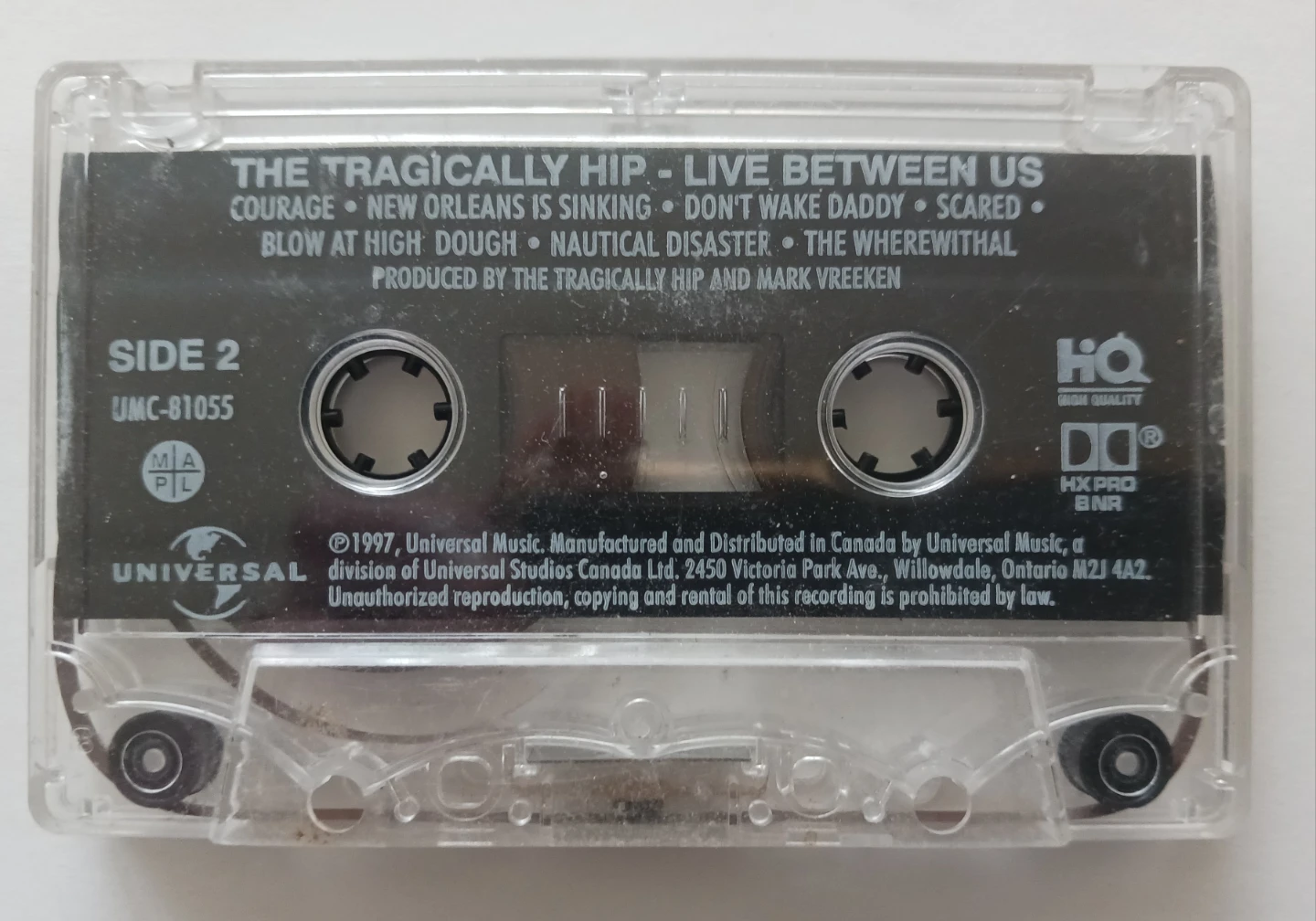 The Tragically Hip - Live Between Us Cassette - photo 2
