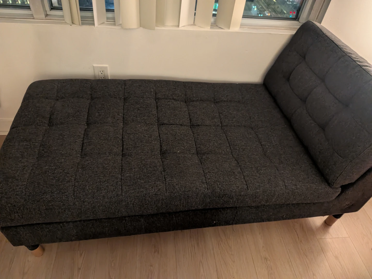 Dark Grey Chaise Lounge