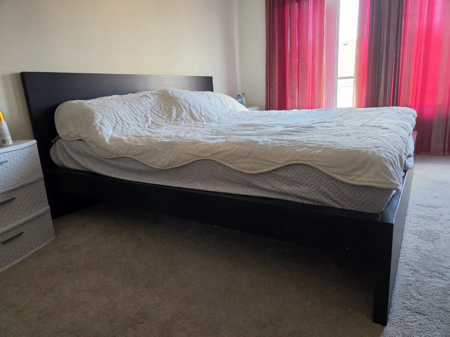 King Size Bed Frame - Dark Brown