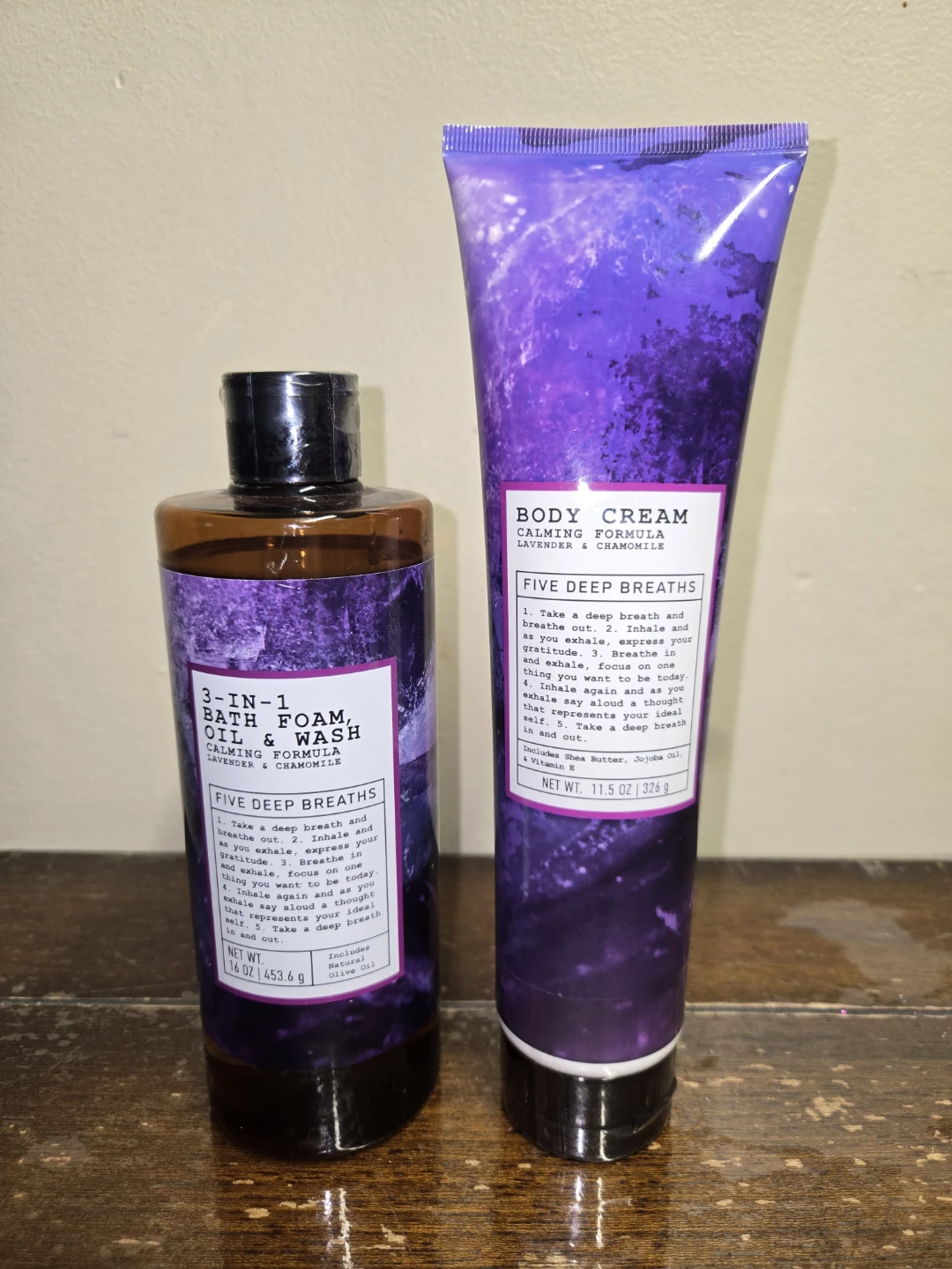 Bath Foam, Oil & Wash and Body Cream Set
