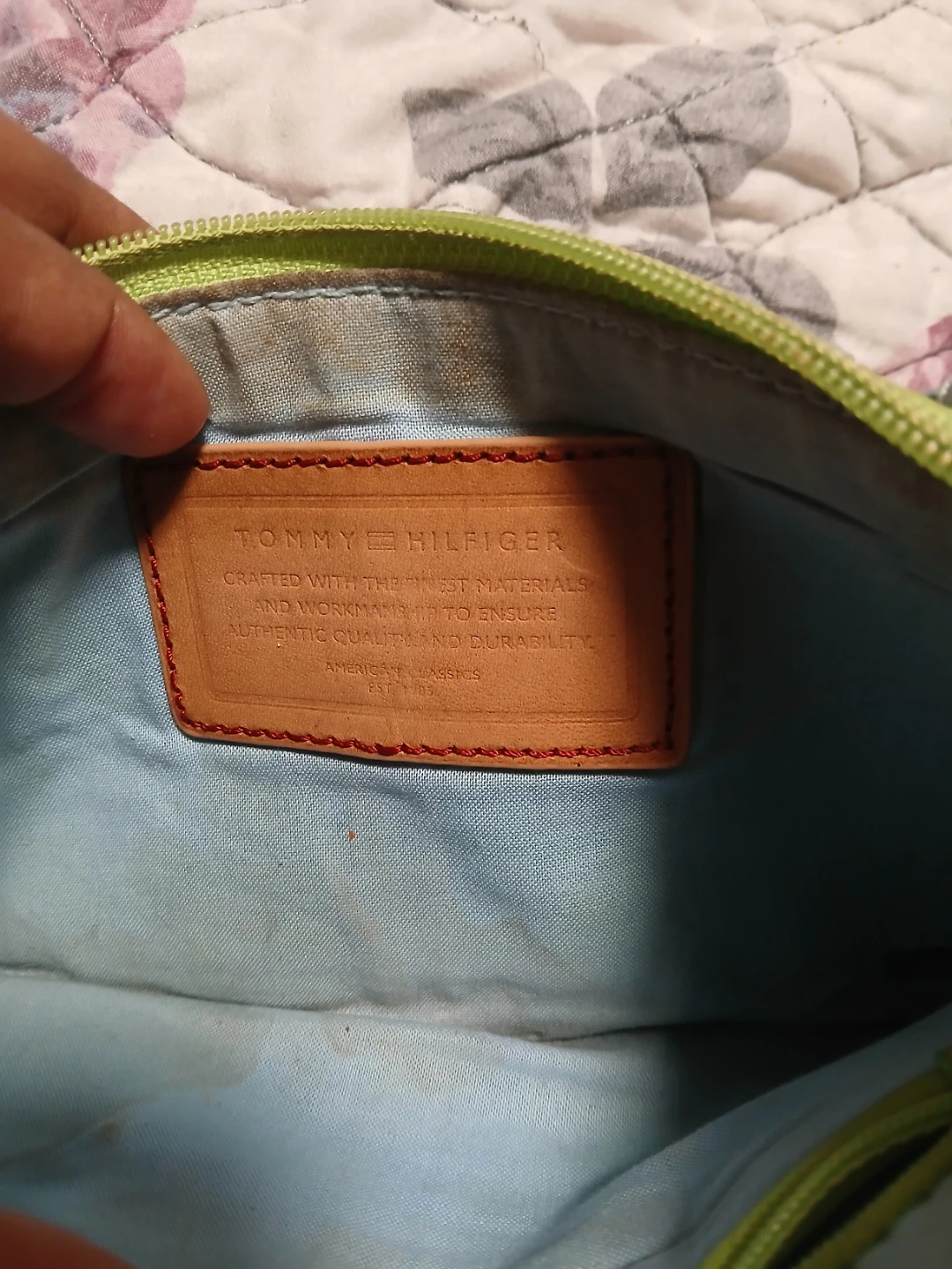 Vintage Tommy Hilfiger Lime Green Leather Clutch - photo 2