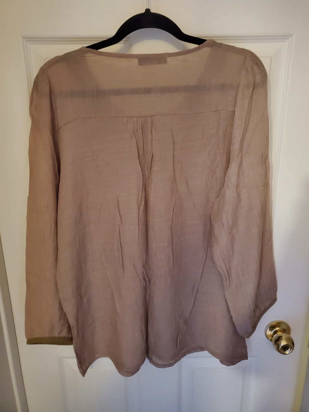 Tan Boutique Blouse w/Lace Inlay...New - photo 4