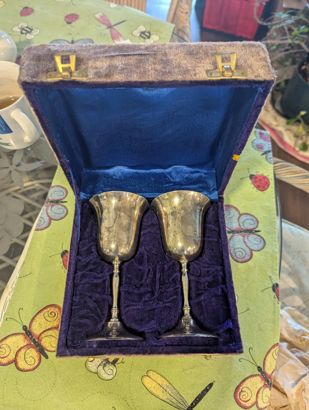 Vintage Silver Goblets Set