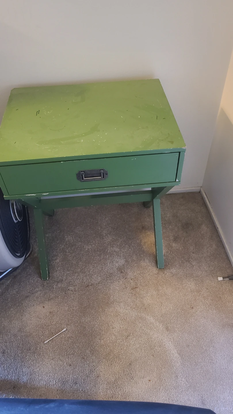 Green Side Table with Drawer - photo 2