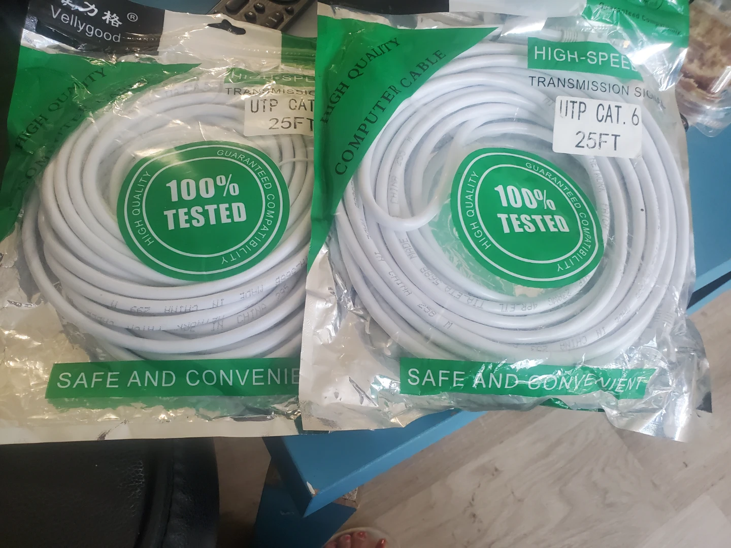 Vellygood High-Speed UTP CAT. 6 Network Cable - 25FT