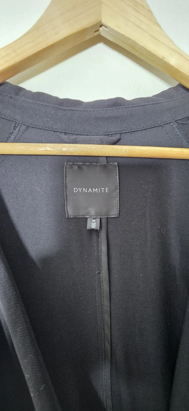 Dynamite Black Double-Breasted Trench Coat - Size M - photo 2